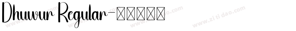 Dhuwur Regular字体转换